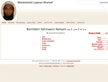 Tablet Screenshot of luqmanshareef.com